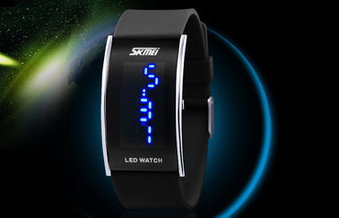 Unisex-Armbanduhr 3 PU-Band-LED Digital ATM-Wasser-beständiges