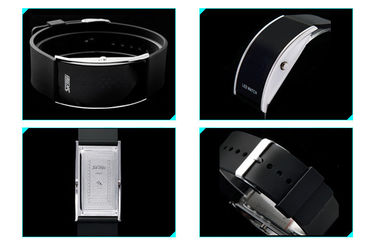 Unisex-Armbanduhr 3 PU-Band-LED Digital ATM-Wasser-beständiges
