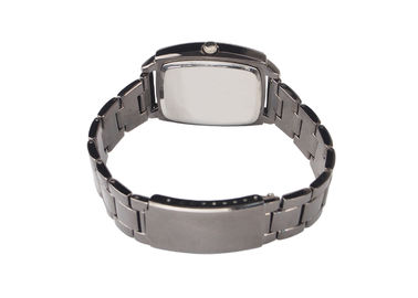 Luxuriöse rechteckige Wasserbeständigkeits-Metallarmbanduhr für Männer/Frauen