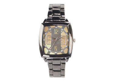 Luxuriöse rechteckige Wasserbeständigkeits-Metallarmbanduhr für Männer/Frauen