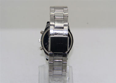 Verzinken Sie Legierungs-runde Metallarmbanduhr-Entsprechung mit Edelstahlbügel