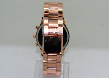 Rosen-Goldmetallbügel-Uhr/analoge Quarz-Uhr 1ATM wasserdicht
