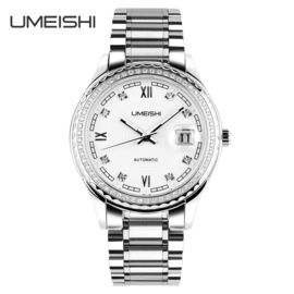 43mm Fall-Edelstahl-Quarz-Uhr, 50M wasserdichte harte Glas-Armbanduhr