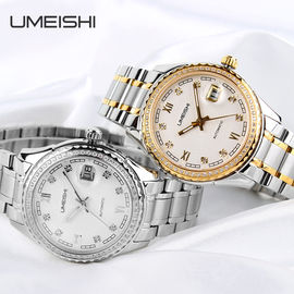 43mm Fall-Edelstahl-Quarz-Uhr, 50M wasserdichte harte Glas-Armbanduhr