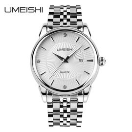 Goldene silberne Edelstahl-Geschäfts-Armbanduhr, wasserdichte Mann-Vogue-Geschäfts-Uhren