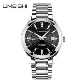 Spitzenedelstahl QuartzWatch-Fall und Bügel-harte Glas-Armbanduhr für Mann