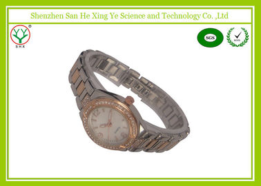 Mode-silberne Japan-Bewegungs-Quarz-Uhr, Edelstahl-Armbanduhren