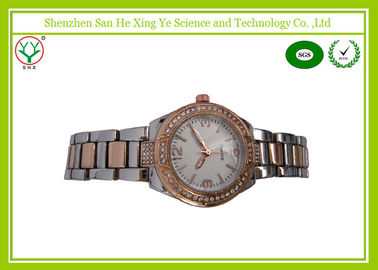 Mode-silberne Japan-Bewegungs-Quarz-Uhr, Edelstahl-Armbanduhren