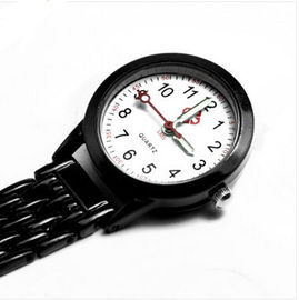 Fantastische schwarze quarz-Krankenschwester-Taschenuhr/Gel Stainess Stahlmit Logo Druck