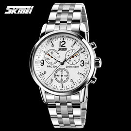 Elegantes Wasser-beständiges der Edelstahl-Quarz-Uhr-50m für Geschäftsleute