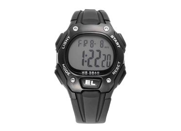Schwarze wasserdichte Sport-Uhr PUs für Mann, Herr-Chronograph