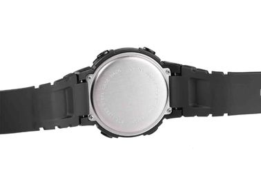 PU umkleiden wasserdichte Sport-Uhr anti- Schock Schwarzes LCD/die Armbanduhr der Männer