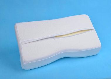 Kundengebundenes Logo-weißes gewelltes Kissen für schlaflose Leute/zervikale Spondylose