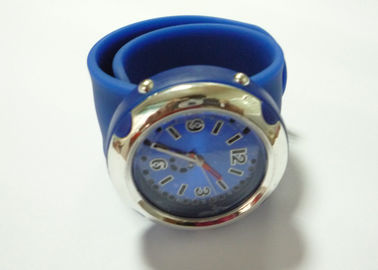 Blau Big Face Slap Gummi-Silikon-Armband-Uhren mit wasserdicht für jungen