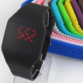 Der Sport-Silikon-Manschetten-Digital LED der gelben Männer/der Frauen Touch Screen