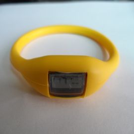 Bunte kundenspezifische Silikon-Band-Uhr, Weihnachtssilikonkautschuk-Manschetten-Uhr-Pedometer