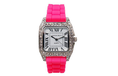 Quarzuhr Blings-Diamant-Armbanduhr-Silikon-Uhrenarmband Damen-1 ATM