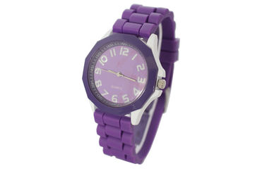 3 ATM-Silikon-Bügel-Quarzwerk-Uhr, Batterieleistungs-Armbanduhr