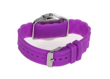 Gelieren Sie Diamant-Dame Silicone Wristband wasserdichtes Watches, rosa Bügel Hermosa