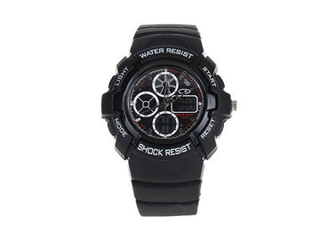 Sport-Digital-Armbanduhr-Edelstahl-Rückseiten-Fall des Schwarz-30 M wasserdichter LED