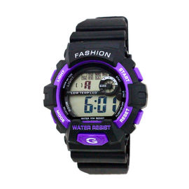 Erwachsene schwarze Bügel-Digital-Armbanduhr im Freien 24 Stunden-System, Wasser-beständiges