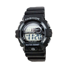 Erwachsene schwarze Bügel-Digital-Armbanduhr im Freien 24 Stunden-System, Wasser-beständiges
