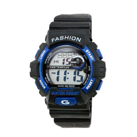 Erwachsene schwarze Bügel-Digital-Armbanduhr im Freien 24 Stunden-System, Wasser-beständiges