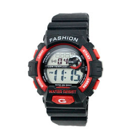 Erwachsene schwarze Bügel-Digital-Armbanduhr im Freien 24 Stunden-System, Wasser-beständiges