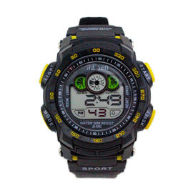 Die Uhren einfacher schwarzer Sport-Multifunktions-Digital-Männer 3 ATM wasserdicht
