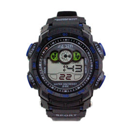 Die Uhren einfacher schwarzer Sport-Multifunktions-Digital-Männer 3 ATM wasserdicht