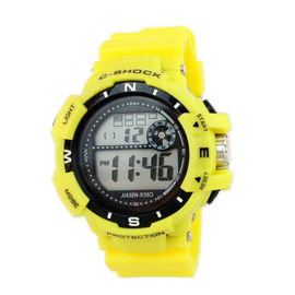 Buntes PVC-Band-Multifunktions-Digital-Damen-Armbanduhr-Fachmann
