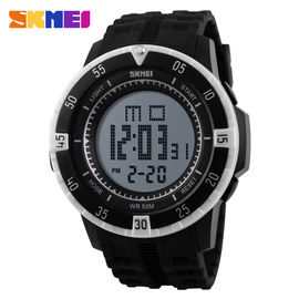 Schwarzes Band-Multifunktions-Digital-Sport-Uhr wasserdicht für Mann
