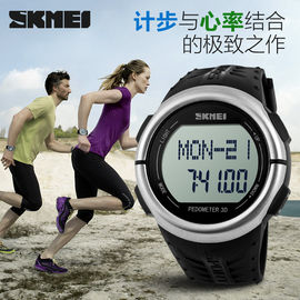 Edelstahl-hintere Herzfrequenz-Sport-Uhr wasserdichte Japan/China-Bewegung