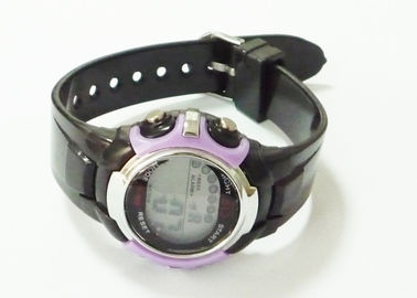 Schwarz Digital Silikon Jelly Watch / EL Sportuhr / Multifunktions Digital Watch 3ATM