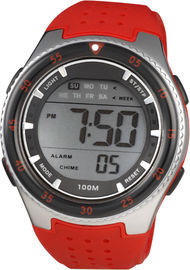 Mann-runde sportliche Herr-Digitaluhr mit 100m Wasser-beständigem Chronographen