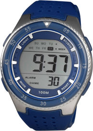 Mann-runde sportliche Herr-Digitaluhr mit 100m Wasser-beständigem Chronographen