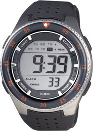 Mann-runde sportliche Herr-Digitaluhr mit 100m Wasser-beständigem Chronographen