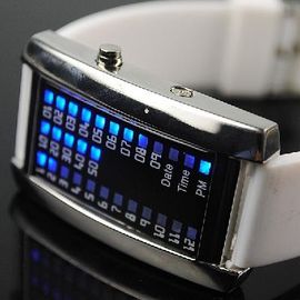 Sport-Uhr-Weiß der neuen Mode-Mann-Frauen 29 grelles des Blau-LED Digital